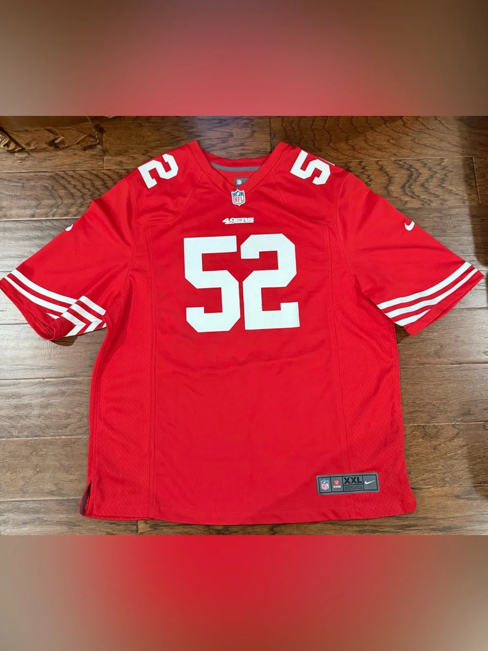Nike NFL Jersey San Francisco 49ers Patrick Willis #52 Red/White Men’s XXL